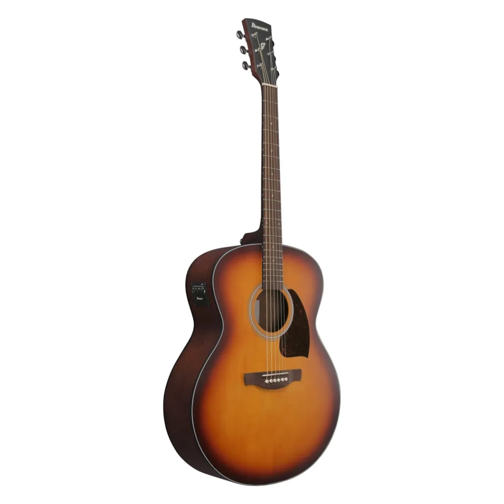 Ibanez PJ50E Open Pore Vintage Amber Sunburst Top, Open Pore Natural Back and Sides Acoustic Guitar