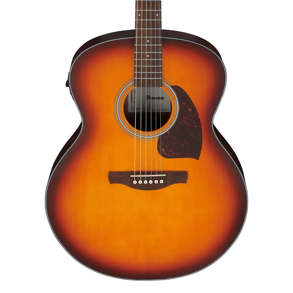 Ibanez PJ50E Open Pore Vintage Amber Sunburst Top, Open Pore Natural Back and Sides Acoustic Guitar