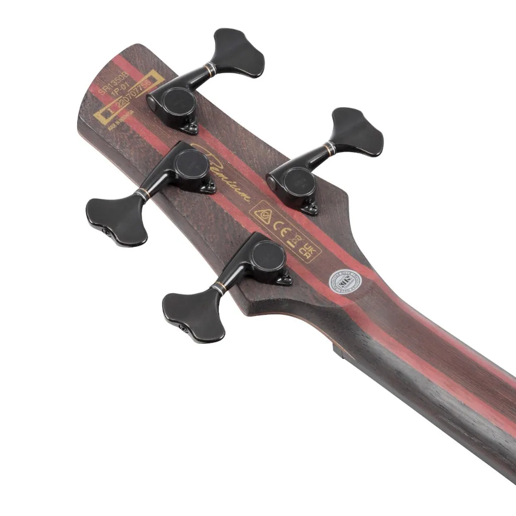 Ibanez SR1350B Premium Bass With Bag - Dual Mocha Burst Flat