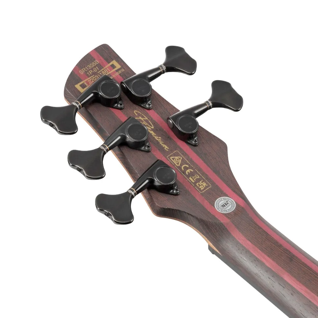 Ibanez SR1355B 5 String Premium Bass With Bag - Dual Mocha Burst Flat