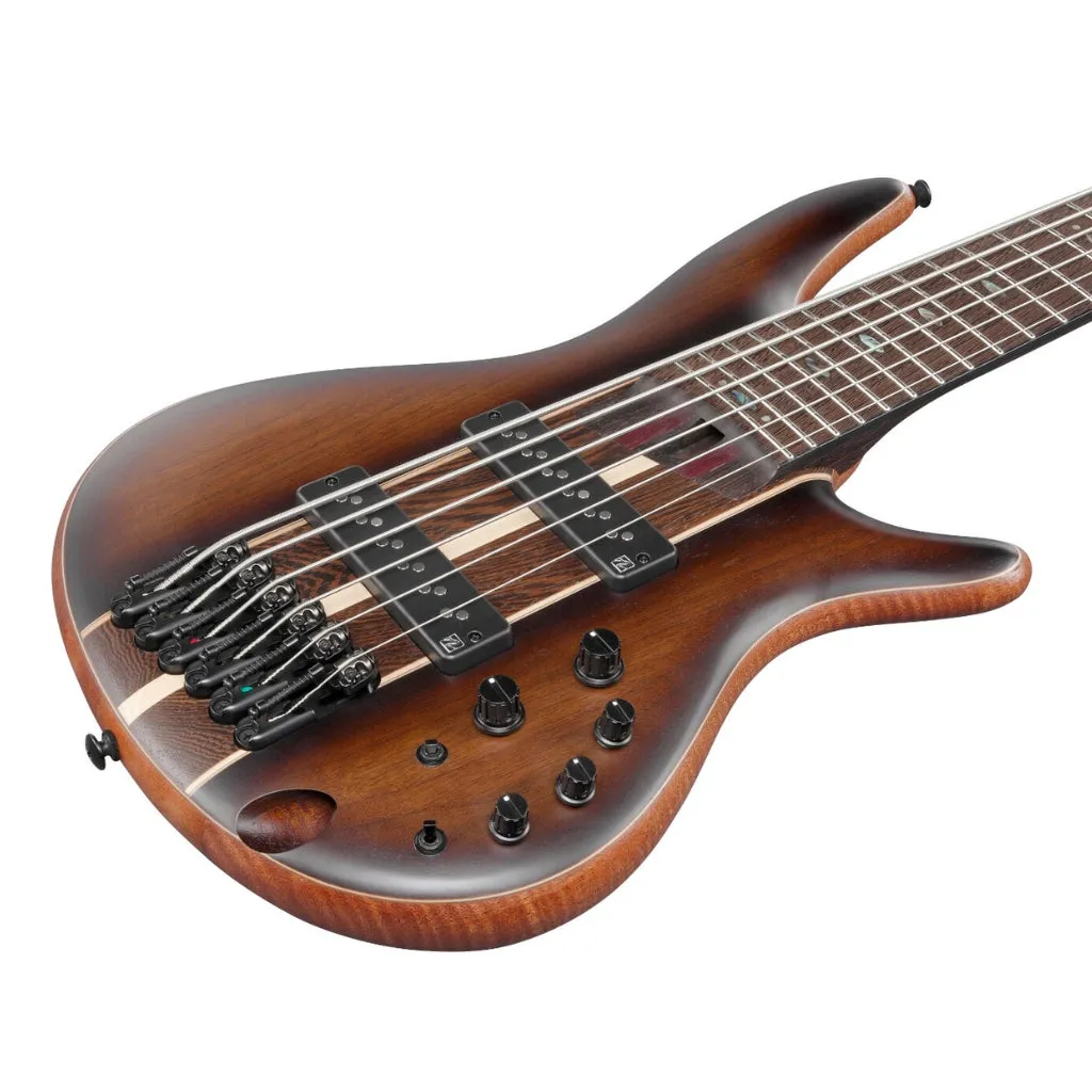 Ibanez SR1356B 6 String Premium Bass With Bag - Dual Mocha Burst Flat