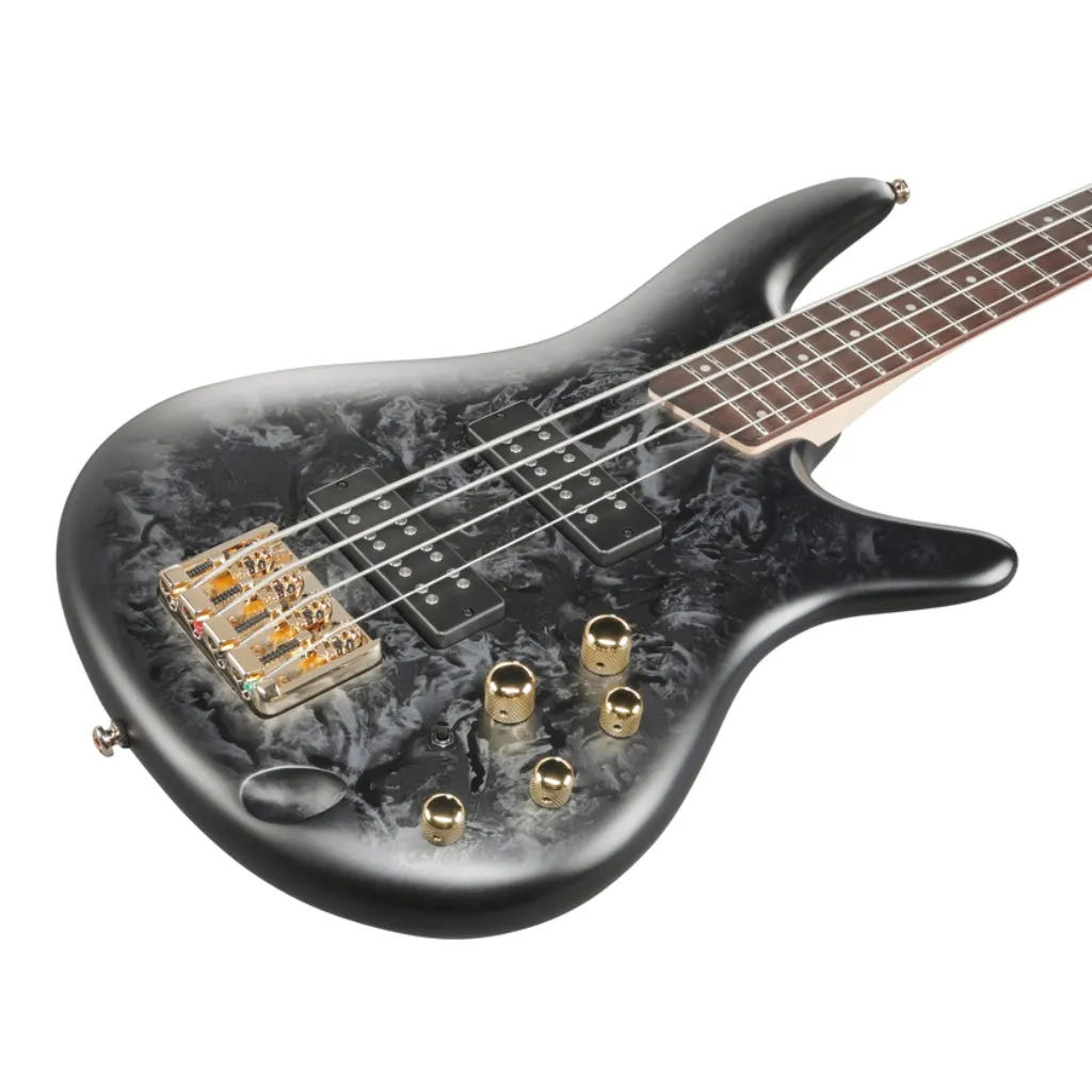 Ibanez SR300EDXBZM 4 String Electric Bass Guitar Black Ice Frozen Matte