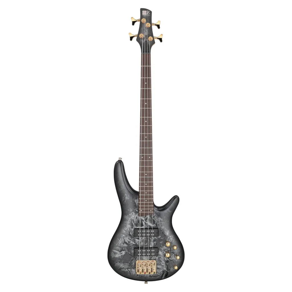 Ibanez SR300EDXBZM 4 String Electric Bass Guitar Black Ice Frozen Matte