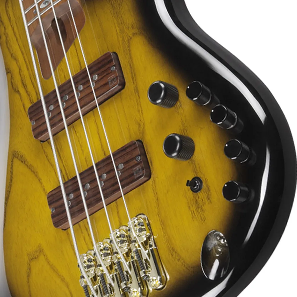 Ibanez SR4500 Prestige Bass Ash Body and Case - Desert Sunset Burst