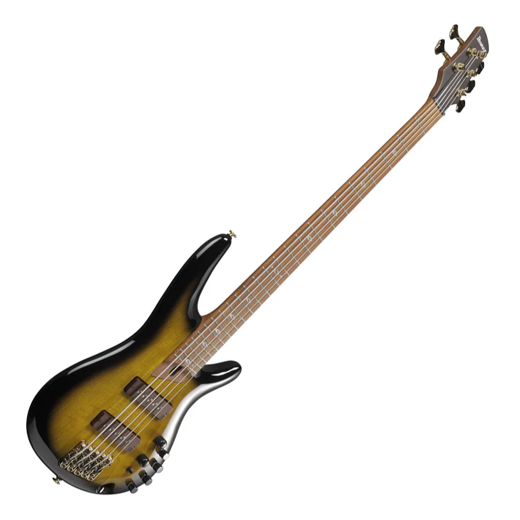 Ibanez SR4505 5-String Bass Ash Body with Roasted Maple Fretboard and Case - Desert Sunset Burst