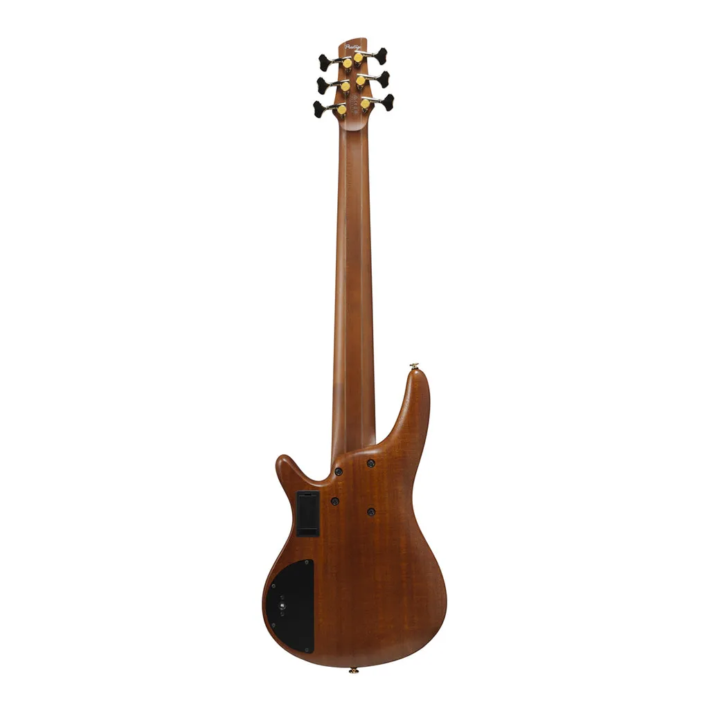 Ibanez SR5506 Prestige 6-String Bass Rosewood Fretboard and Case - Mocha Flat