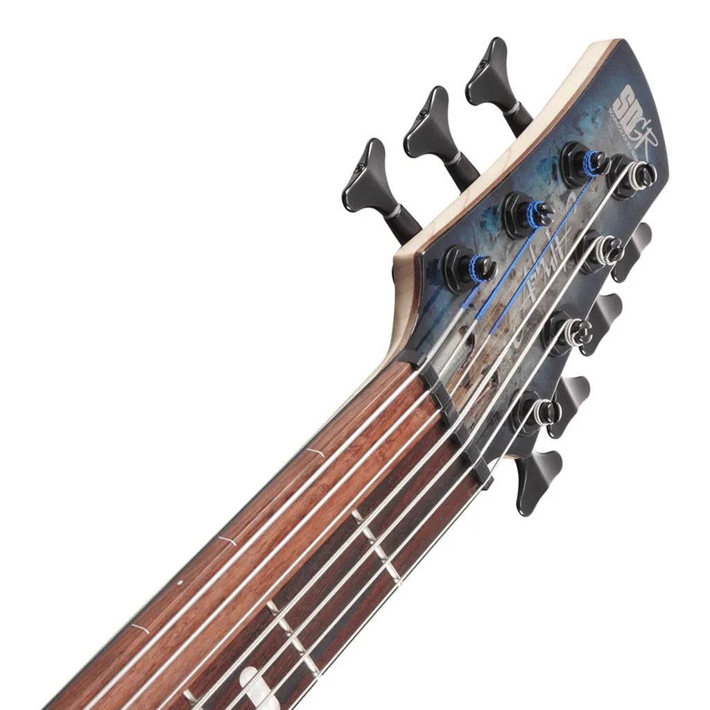 Ibanez SRAS7 Cosmic Blue Starburst 7 String 'Ashula' Electric Bass
