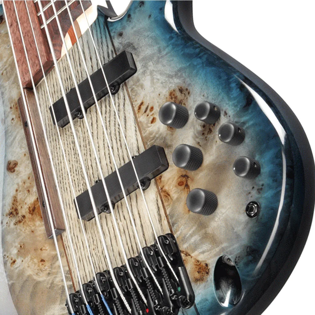 Ibanez SRAS7 Cosmic Blue Starburst 7 String 'Ashula' Electric Bass