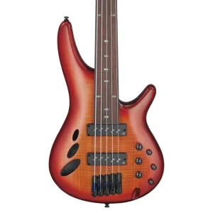 Ibanez SRD905FBTL 5 String Electric Bass Guitar Brown Topaz Burst Low Gloss