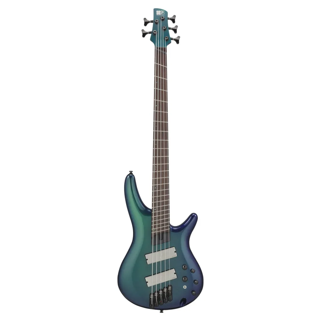 Ibanez SRMS725BCM 5 String Electric Bass Guitar Blue Chameleon
