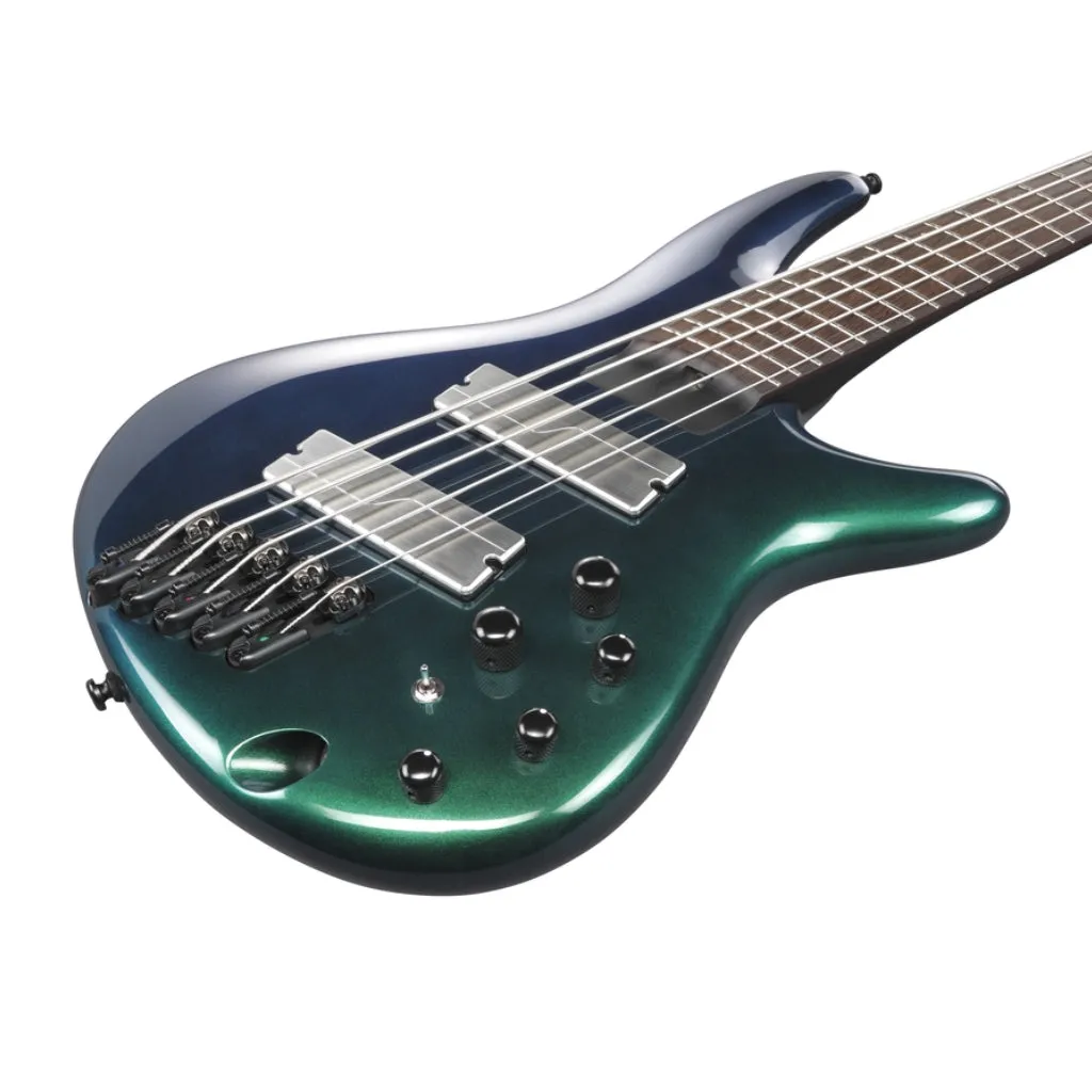 Ibanez SRMS725BCM 5 String Electric Bass Guitar Blue Chameleon