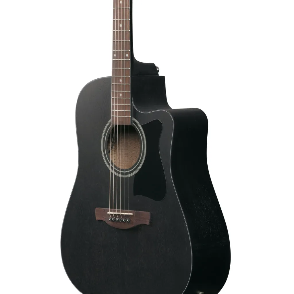 Ibanez V44CE Acoustic Guitar - Weathered Black Open Pore