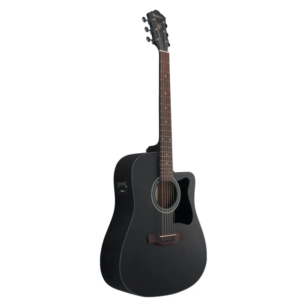 Ibanez V44CE Acoustic Guitar - Weathered Black Open Pore