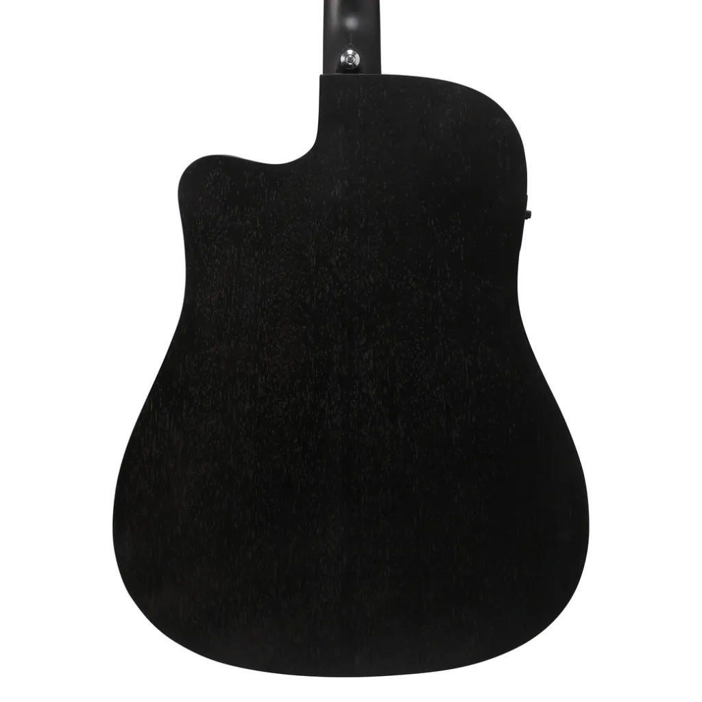 Ibanez V44CE Acoustic Guitar - Weathered Black Open Pore