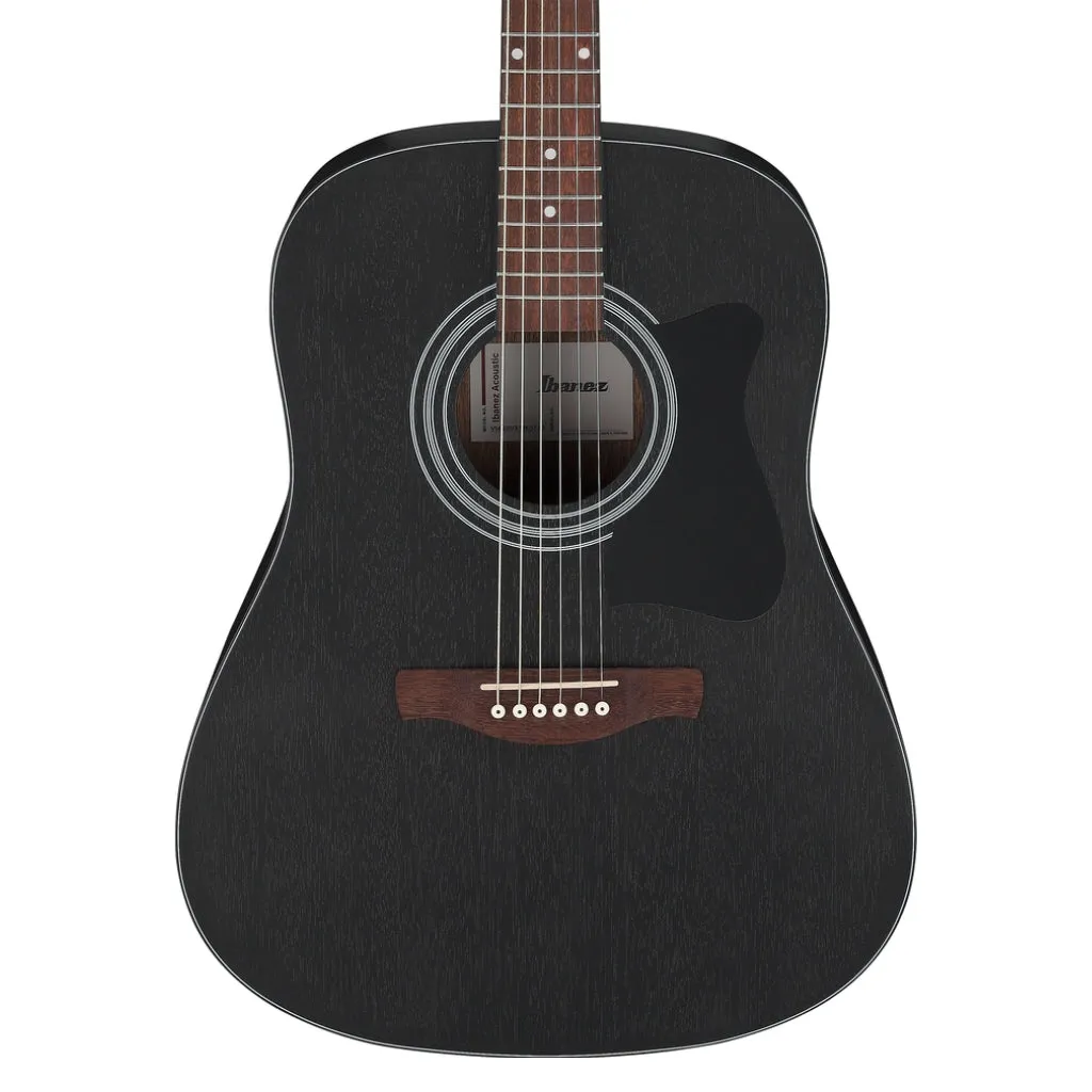 Ibanez V54NJP Acoustic Guitar with Bag - Open Pore Weathered Black