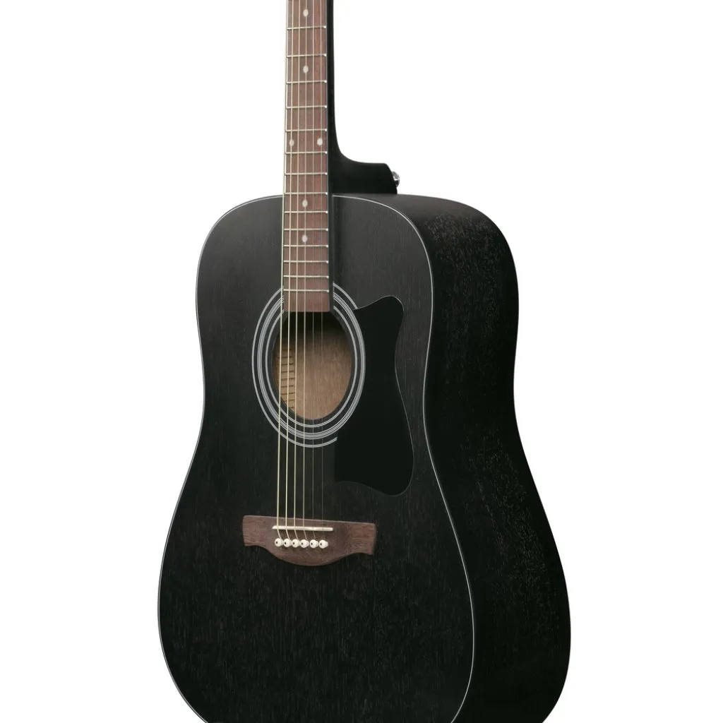 Ibanez V54NJP Acoustic Guitar with Bag - Open Pore Weathered Black