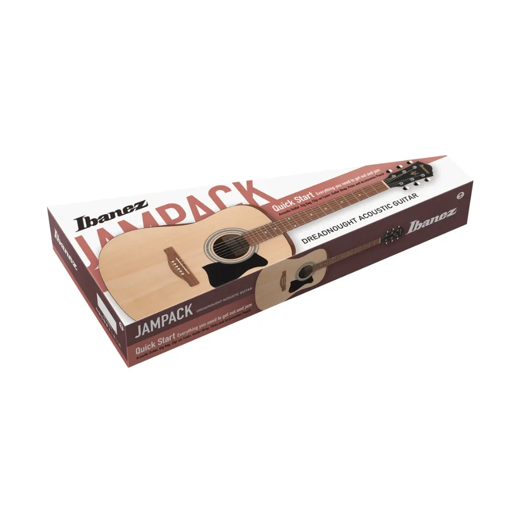 Ibanez V54NJP Acoustic Guitar with Bag - Open Pore Weathered Black