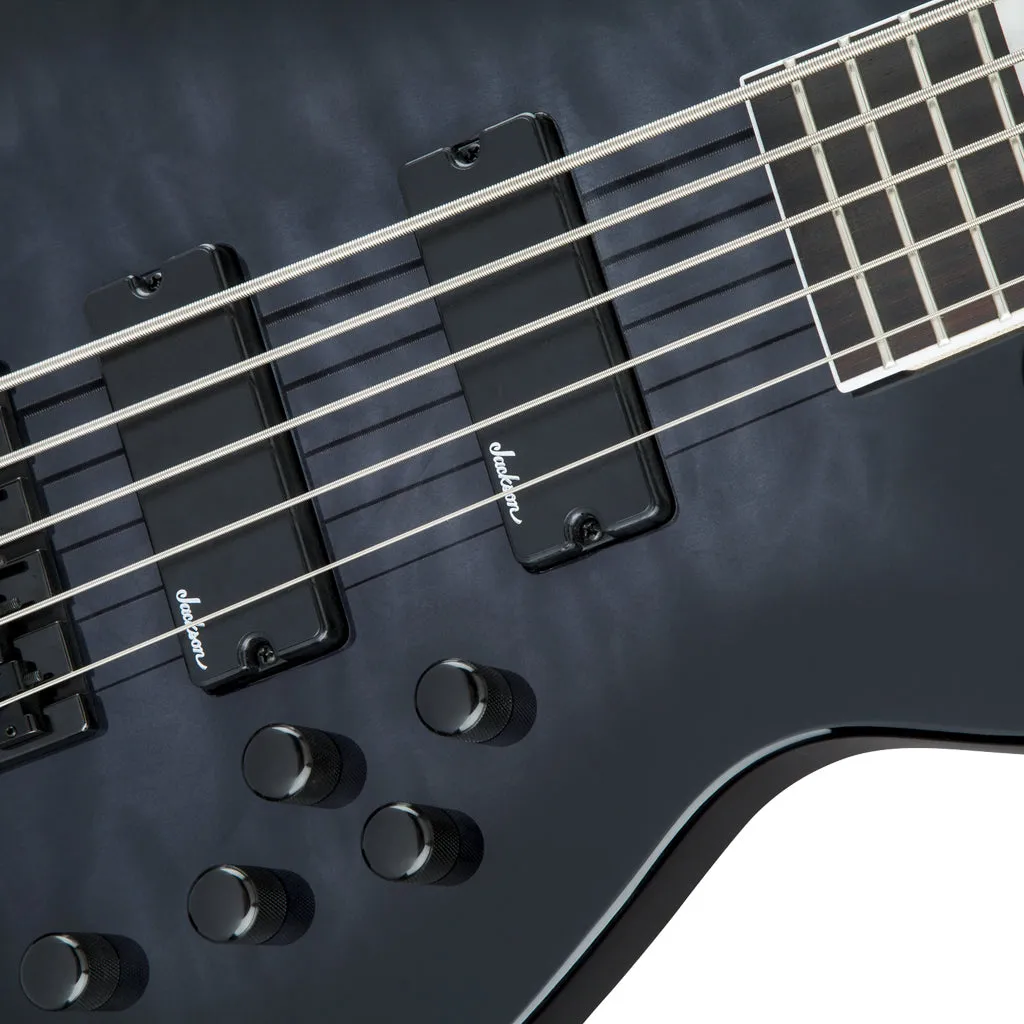 Jackson JS Series Concert Bass JS3VQ, Amaranth Fingerboard, Transparent Black Burst | Bass Guitars | 2919023585