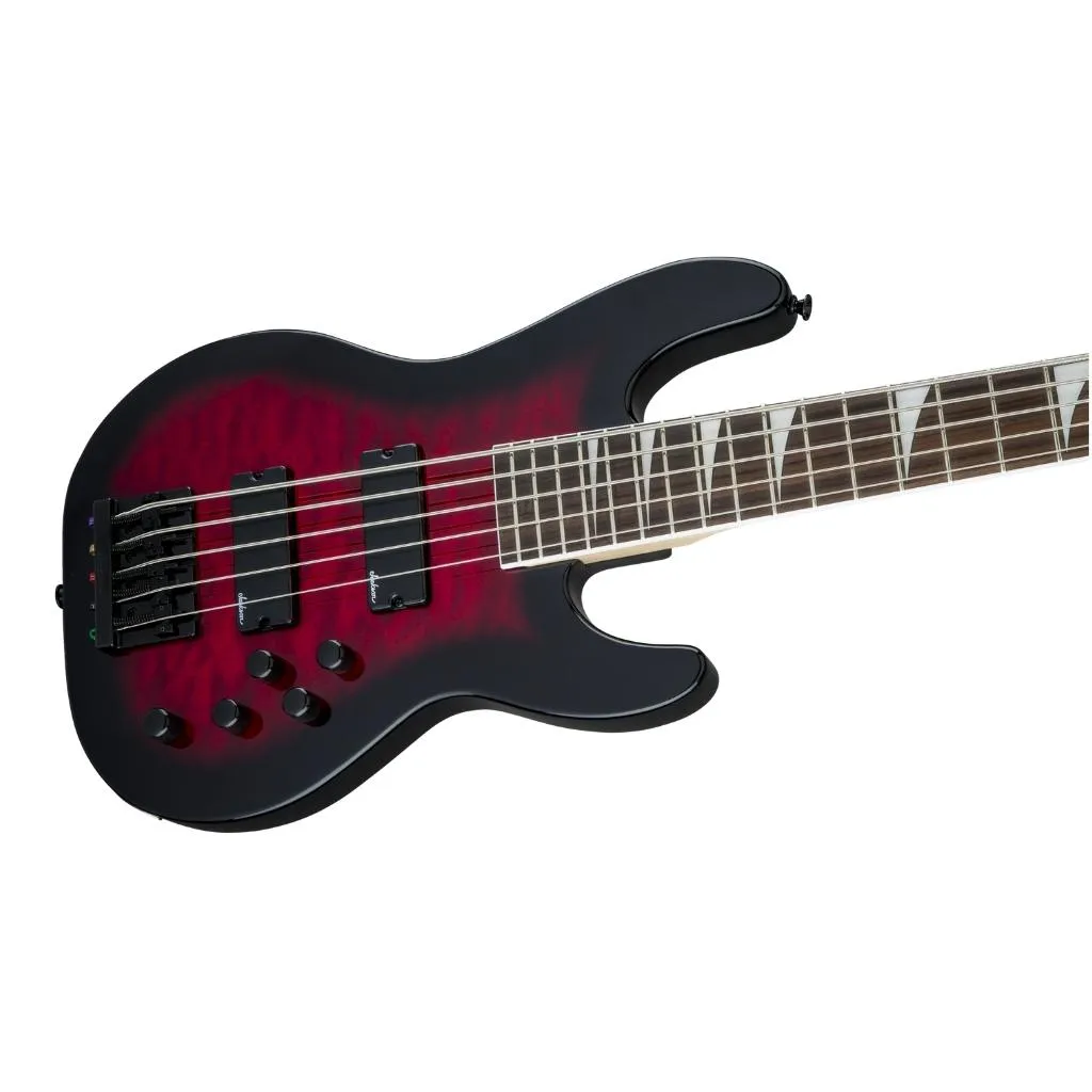Jackson - JS Series Concert Bass JS3VQ, Amaranth Fingerboard - Transparent Red Burst | Bass Guitars | 2919021502
