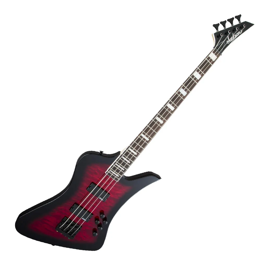 Jackson  JS Series Kelly Bird JS3Q, Amaranth Fingerboard, Transparent Red Burst | Bass Guitars | 2919093591