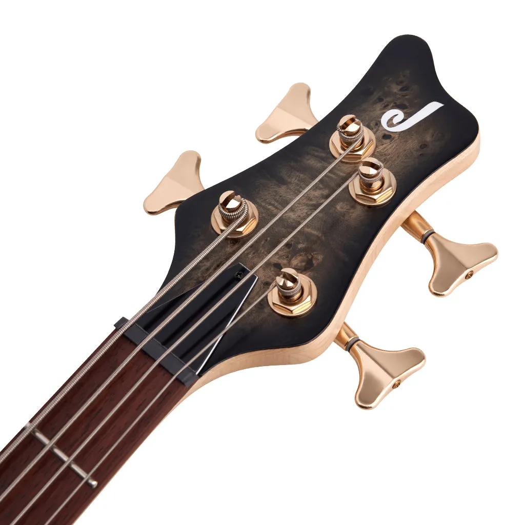 Jackson Pro Series Spectra Bass SBP IV, Caramelized Jatoba Fingerboard, Transparent Black Burst | Bass Guitars | 2919914585