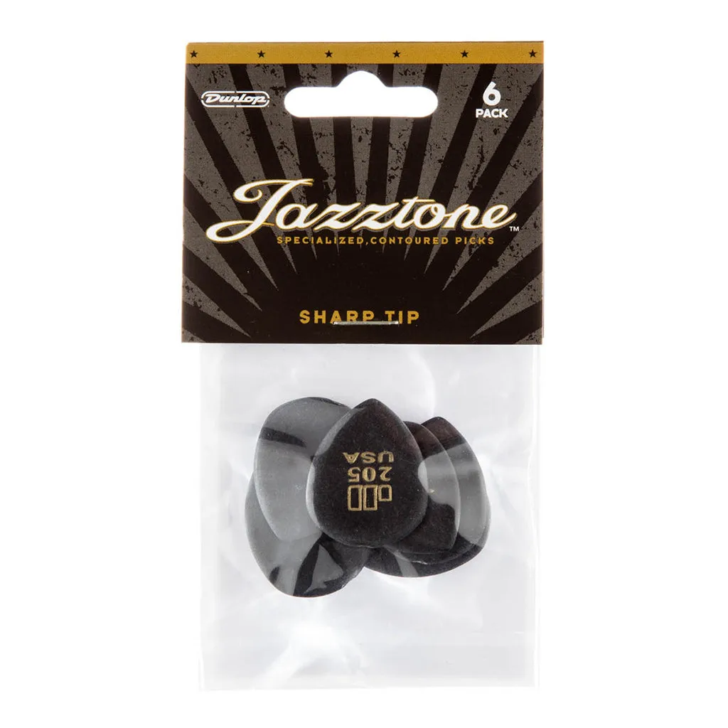 Jim Dunlop Jazztone Point Tip Picks - 6 Pack