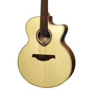 LAG T177 12-String Jumbo Acoustic/Electric Guitar - Natural