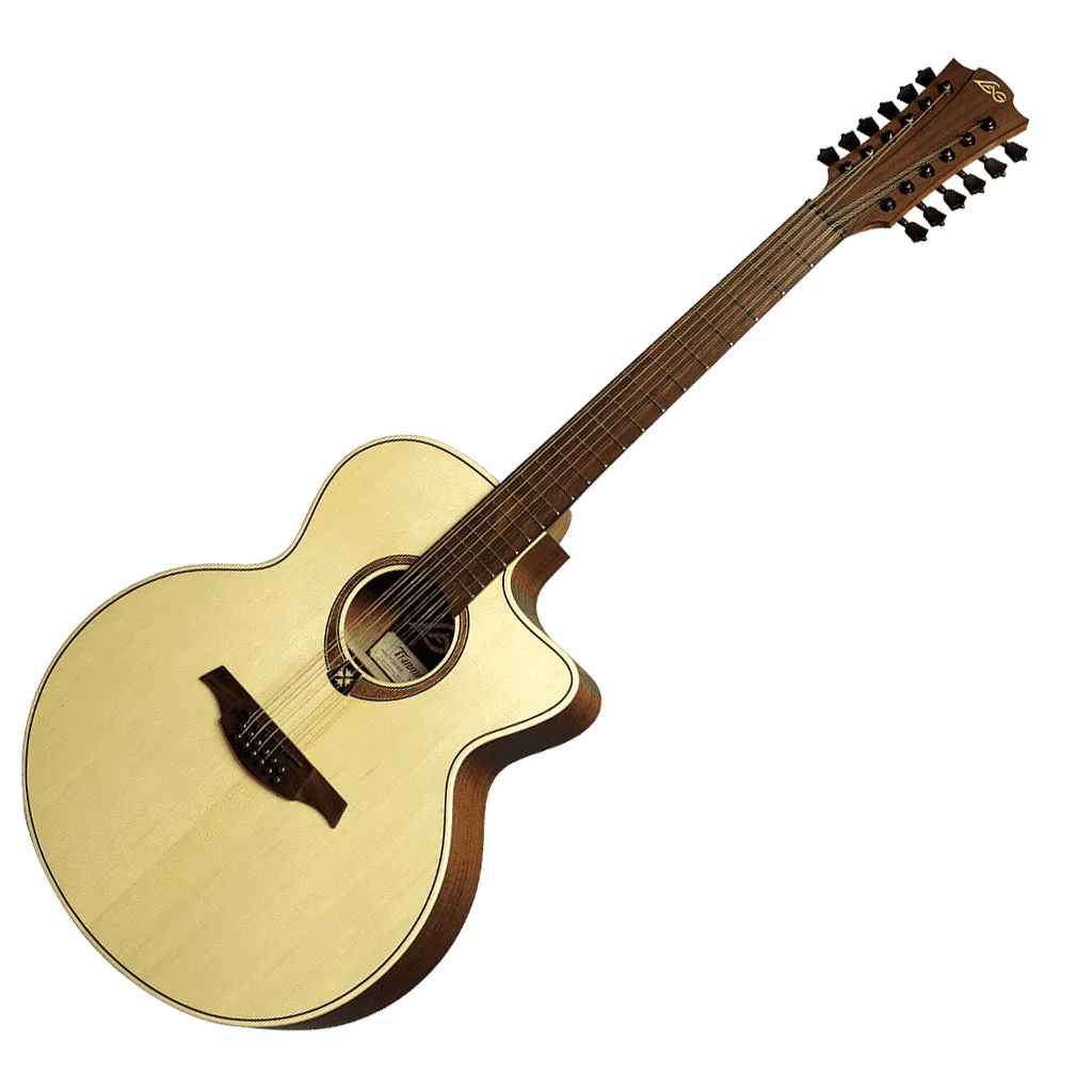 LAG T177 12-String Jumbo Acoustic/Electric Guitar - Natural