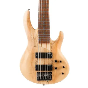 LTD B-Series B-206SM 6 String Bass Guitar Natural Satin
