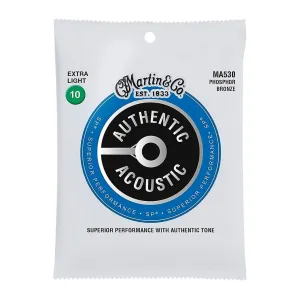 Martin MA530 - SP Authentic Extra Light 92/8 10-47 Acoustic Guitar Strings