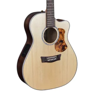 Pratley Studio Series OM Cutaway Model Acoustic Guitar - Natural Semi-Gloss Satin