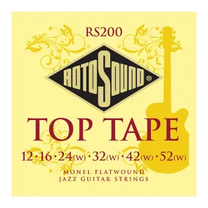 Rotosound RS200 - Monel Flatwound Jazz 12-52 Guitar Strings