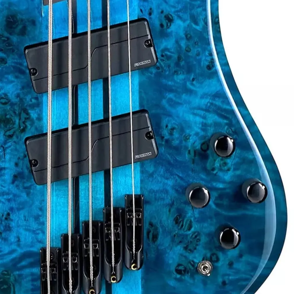 Spector Dimension 5 M/S Bass Guitar - Black & Blue Gloss