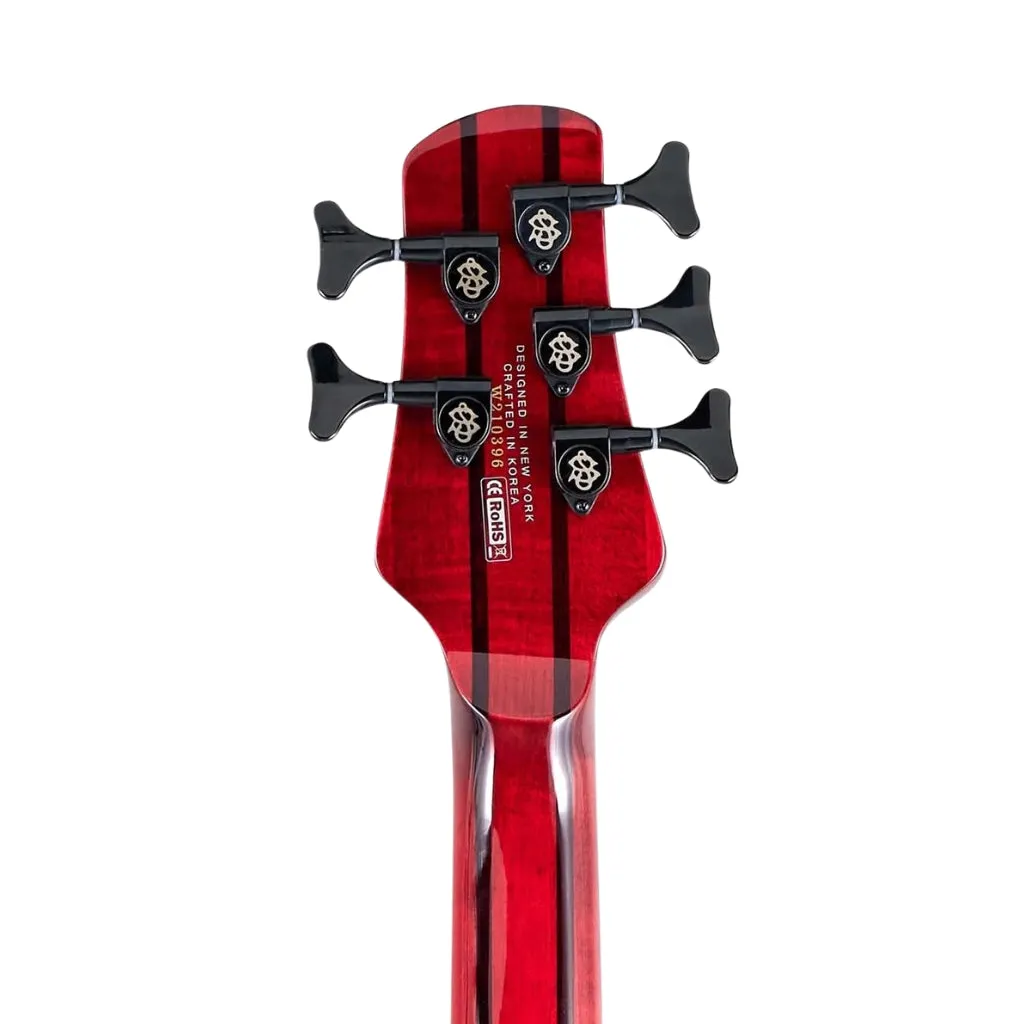 Spector Dimension 5 M/S Bass Guitar - Inferno Red