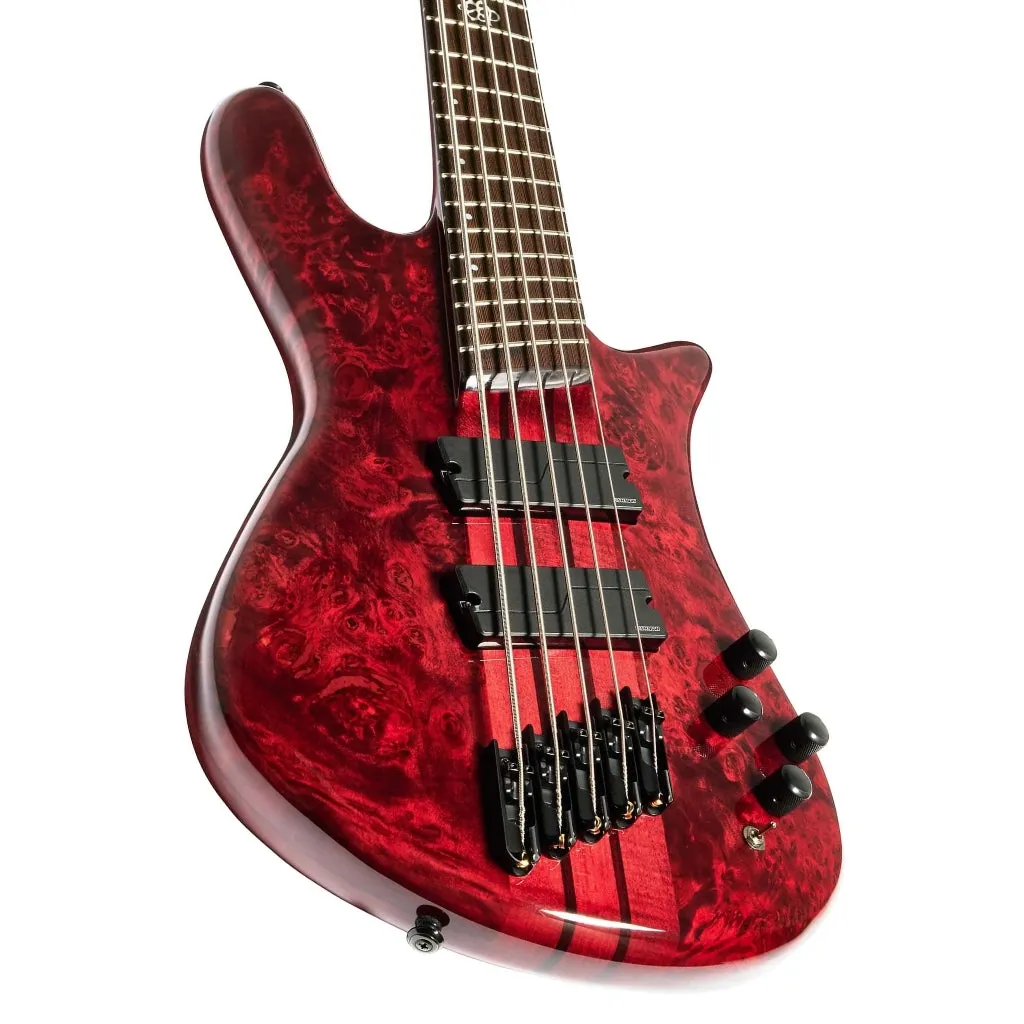 Spector Dimension 5 M/S Bass Guitar - Inferno Red