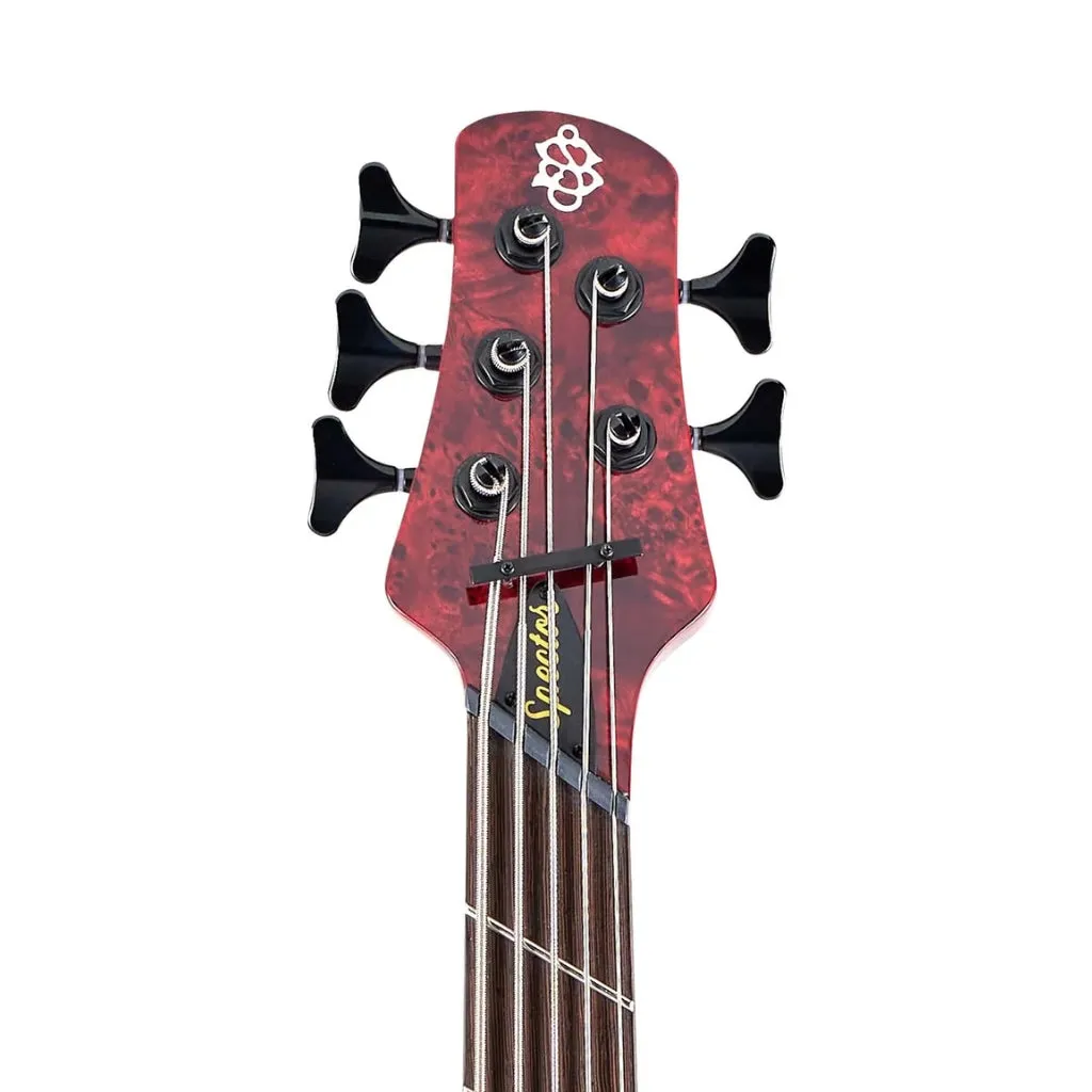 Spector Dimension 5 M/S Bass Guitar - Inferno Red