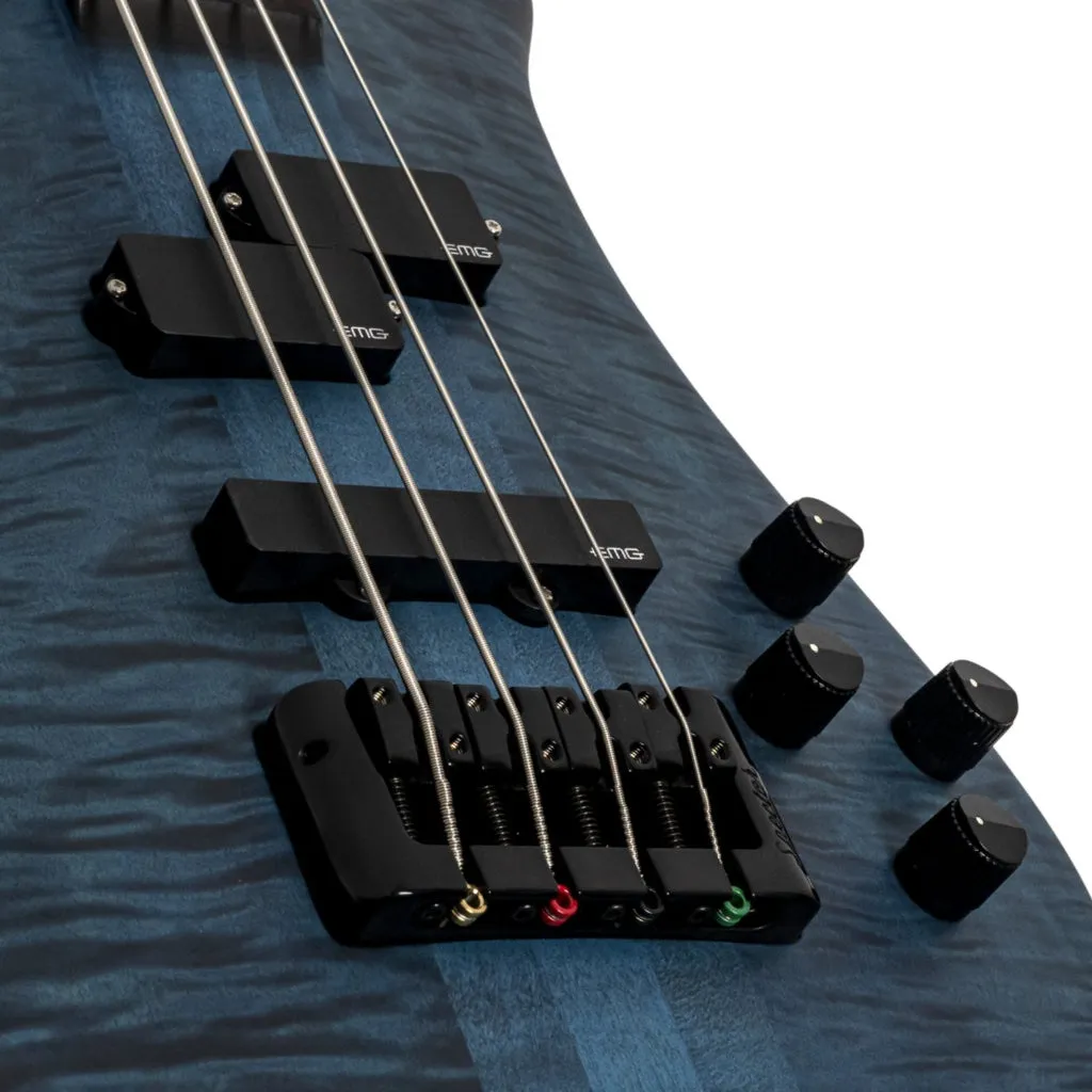 Spector Euro 4 LX Bass Guitar - Black & Blue