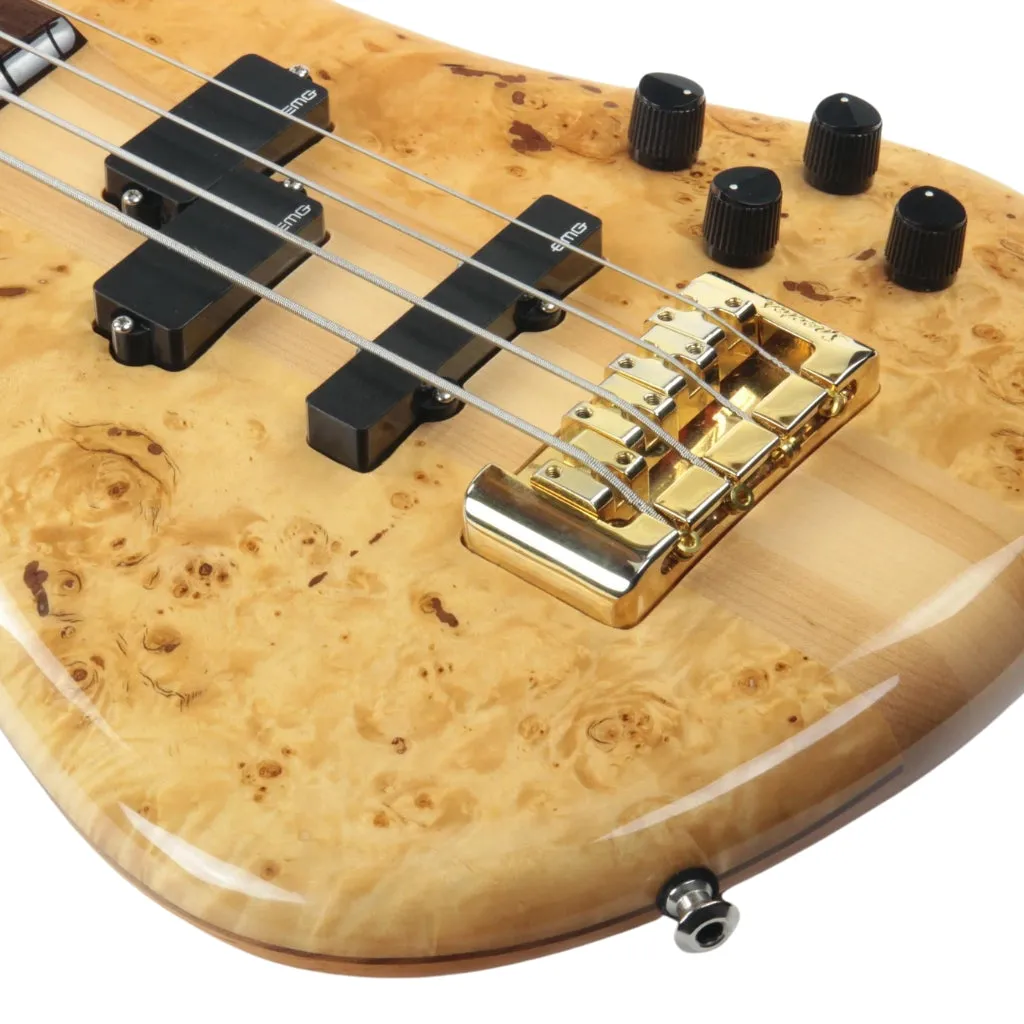 Spector Euro 4 LX Bass Guitar - Poplar Burl Natural