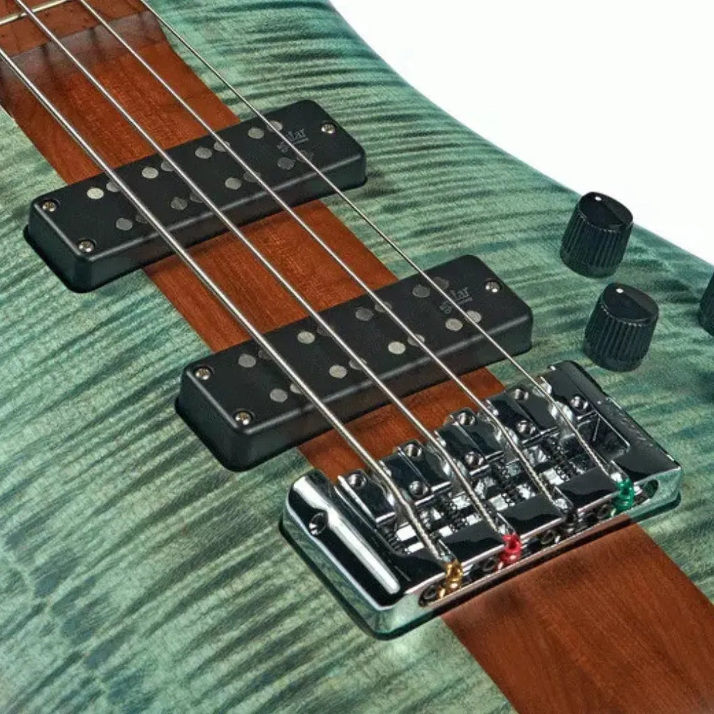 Spector Euro 4 Roasted Bass Guitar - Turquoise Tide