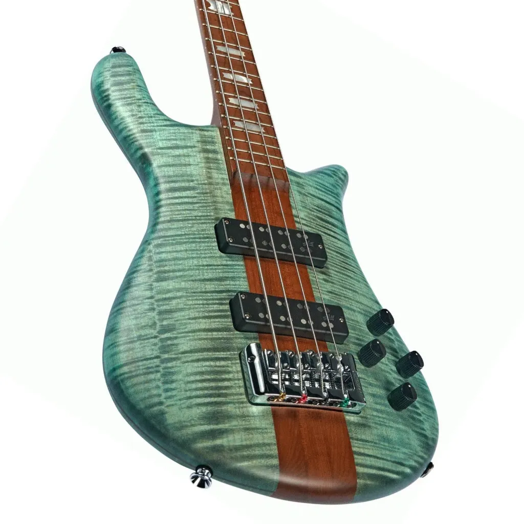 Spector Euro 4 Roasted Bass Guitar - Turquoise Tide
