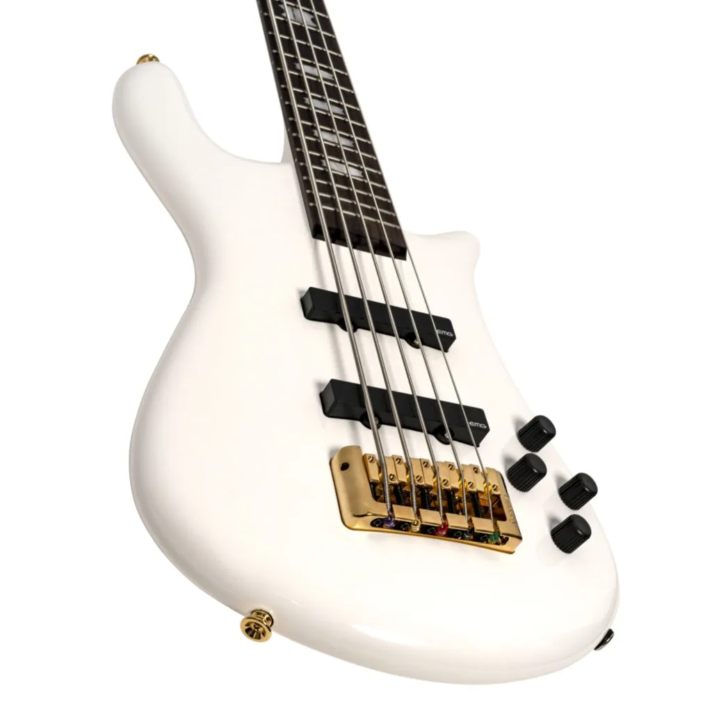 Spector Euro 5 LX Bass Guitar - White Gloss