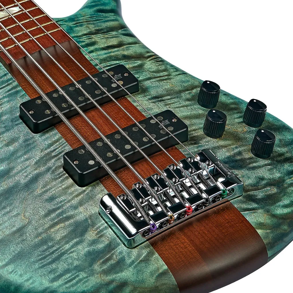 Spector Euro 5 Roasted Bass Guitar - Turquoise Tide