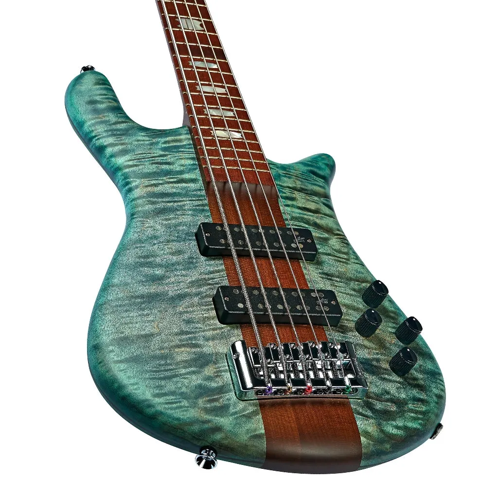 Spector Euro 5 Roasted Bass Guitar - Turquoise Tide