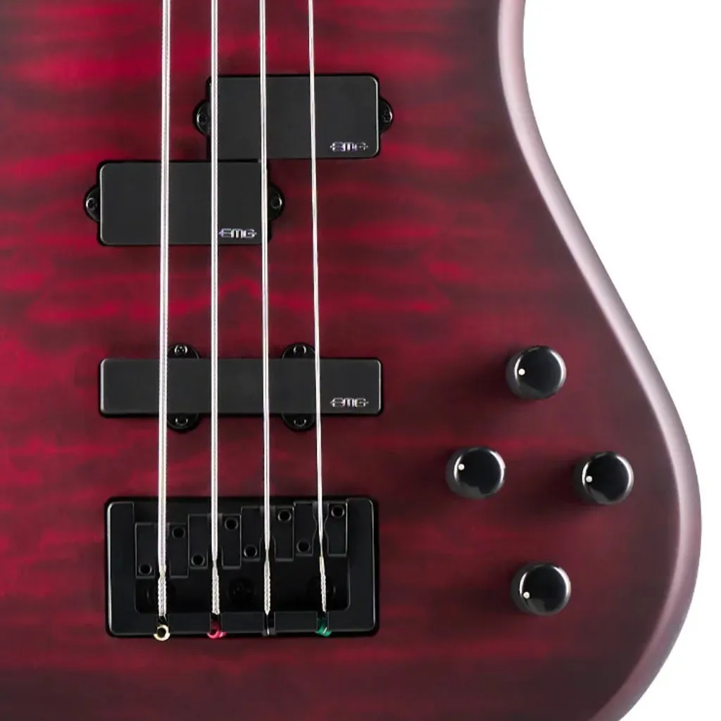 Spector Pulse 4 Bass Guitar - Black Cherry Matte