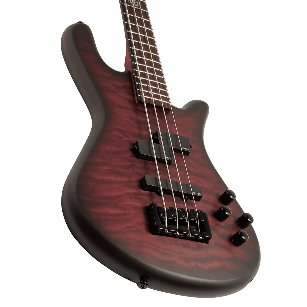 Spector Pulse 4 Bass Guitar - Black Cherry Matte
