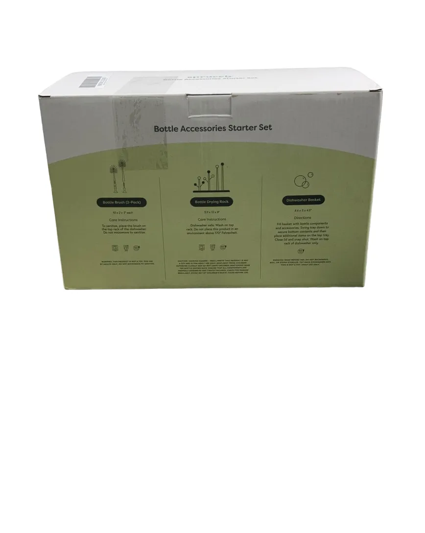 Sprucely Bottle Accessories Starter Set, White/Grey