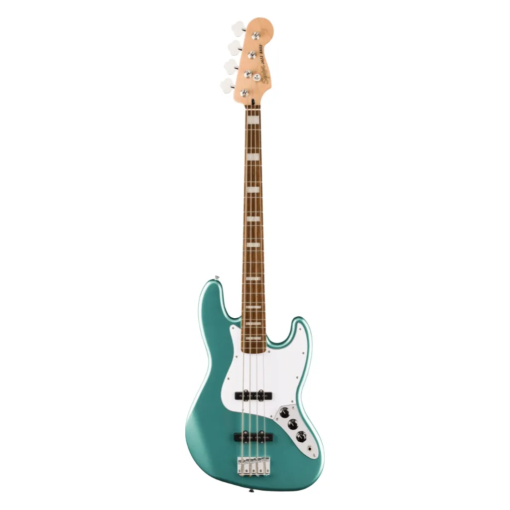Squier Affinity Series Active Jazz Bass with Laurel Fingerboard and White Pickguard - Mystic Sea Foam Green