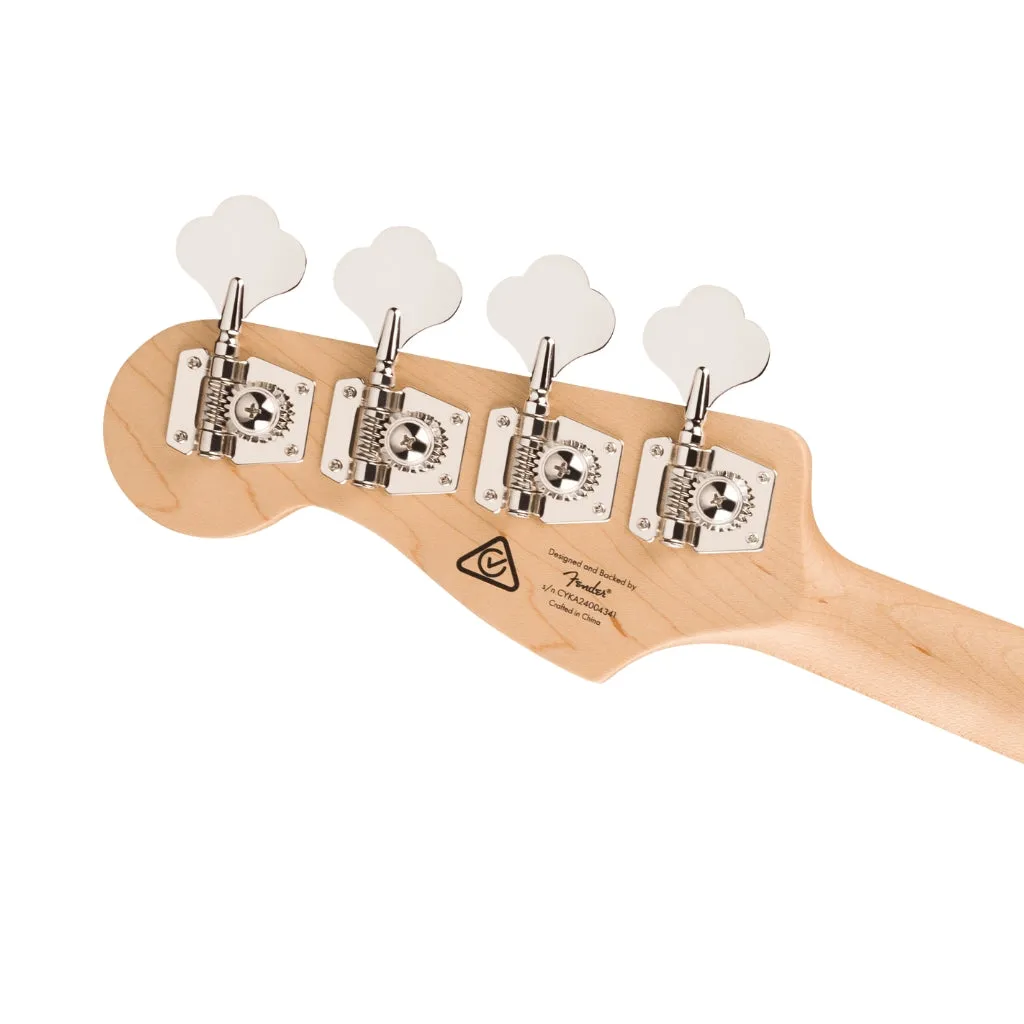 Squier Affinity Series Active Jazz Bass with Laurel Fingerboard and White Pickguard - Mystic Sea Foam Green