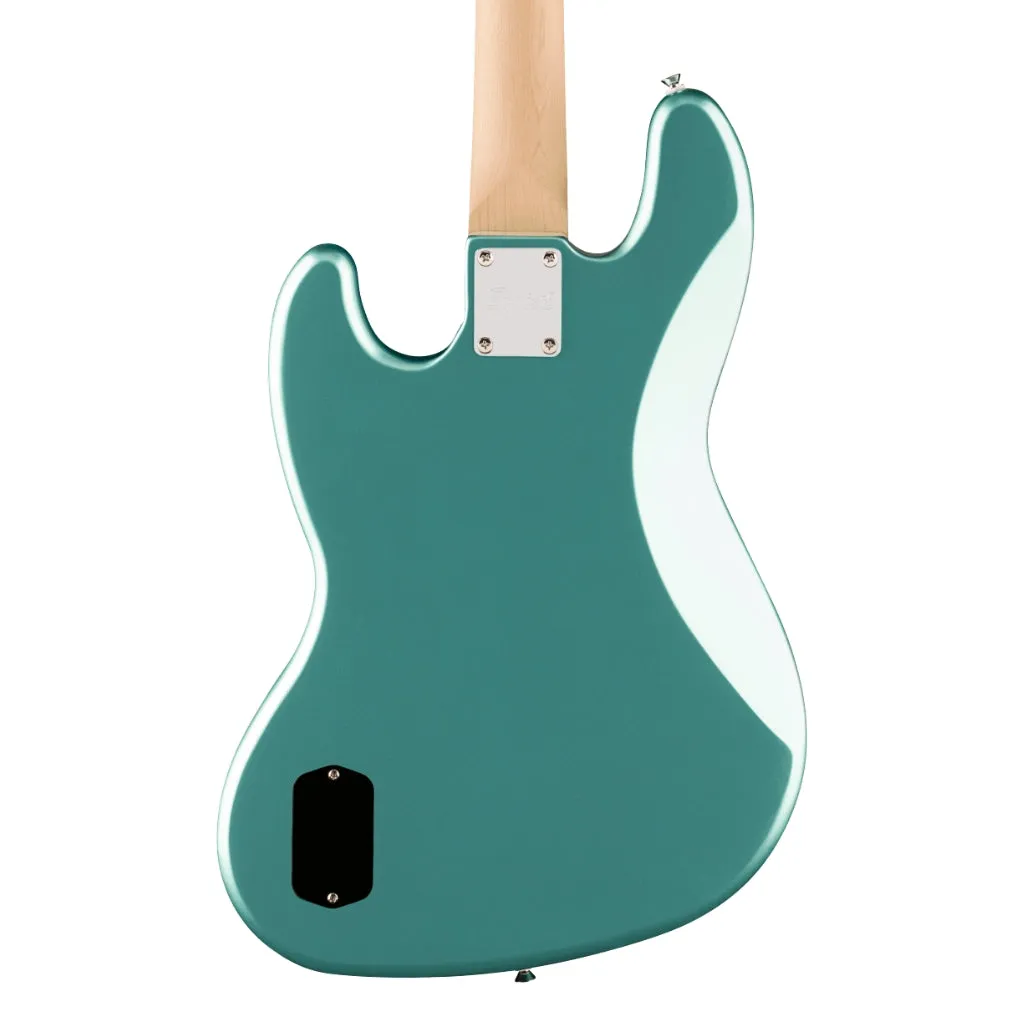 Squier Affinity Series Active Jazz Bass with Laurel Fingerboard and White Pickguard - Mystic Sea Foam Green