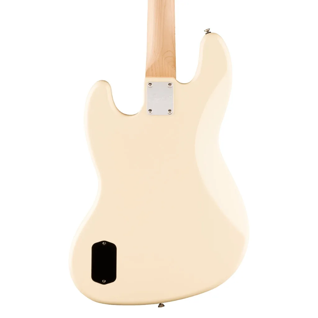 Squier Affinity Series Active Jazz Bass with Maple Fingerboard and Black Pickguard - Olympic White